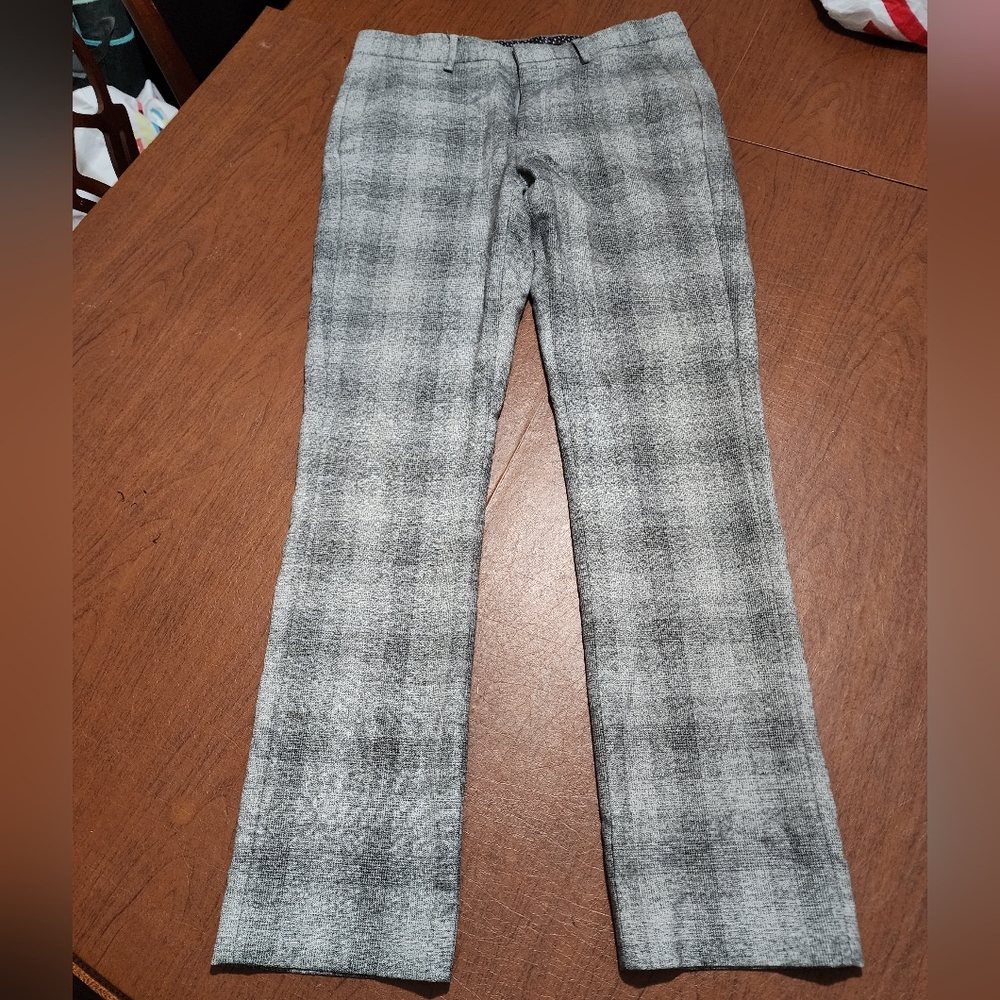 Murano Black and Gray Checkered Men's Vest and Pants Set - Picture 3 of 16